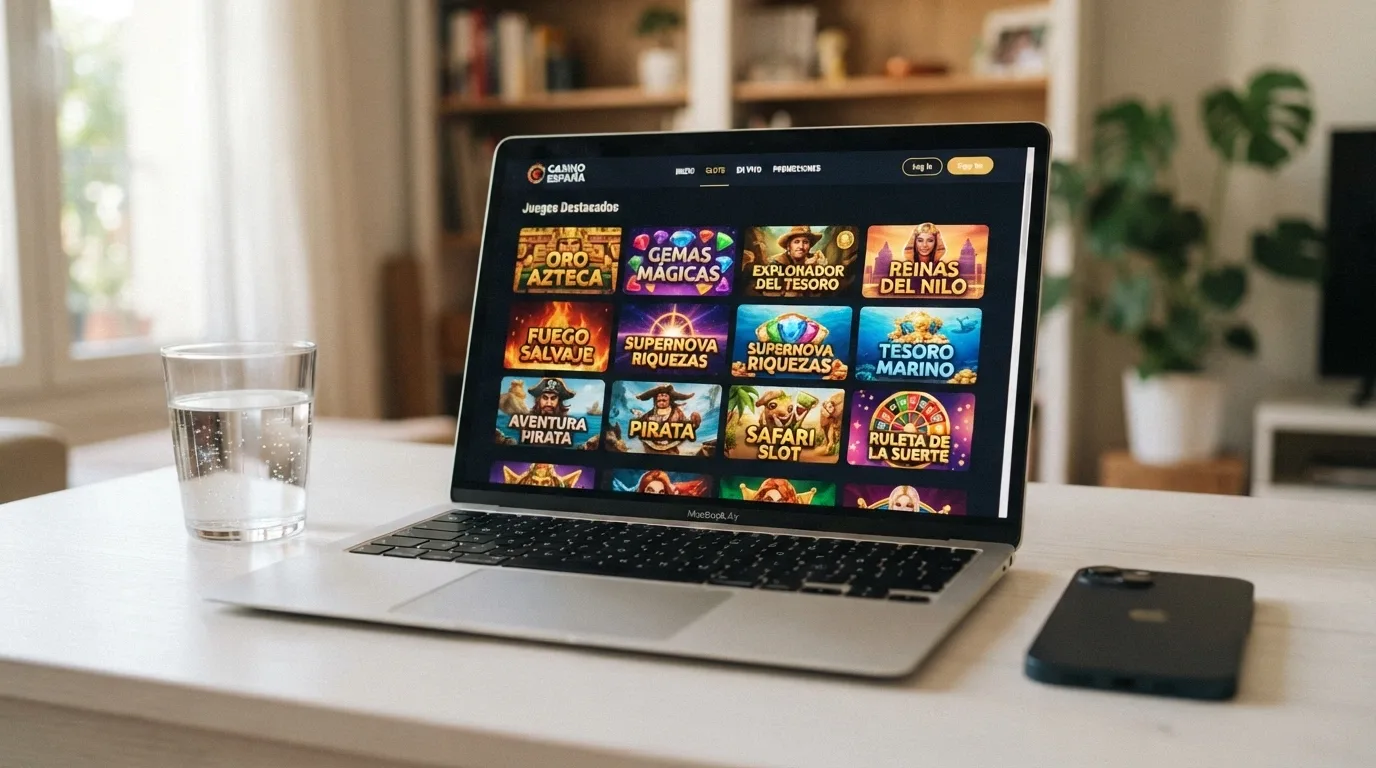 Interfaz del catálogo de tragaperras de Casino Barcelona con miniaturas de los juegos