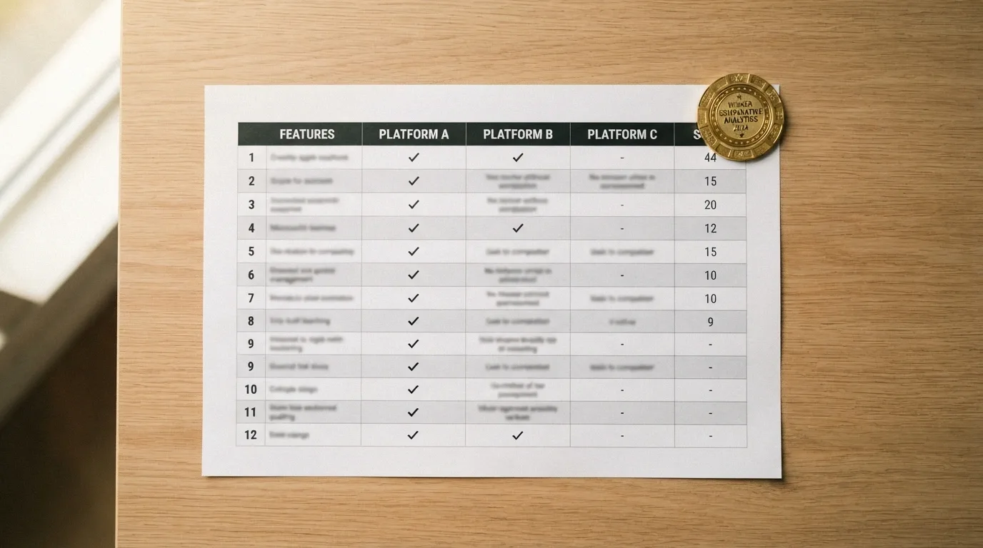 Captura parcial estilizada de una tabla con los nombres de los operadores y columnas de importe, rollover y validez, sin mostrar cifras concretas
