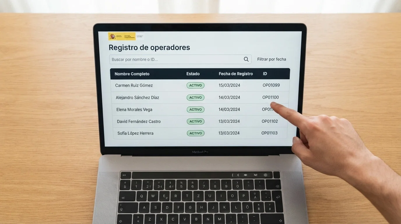 Imagen del registro oficial de operadores de la DGOJ con el dominio ordenacionjuego.es