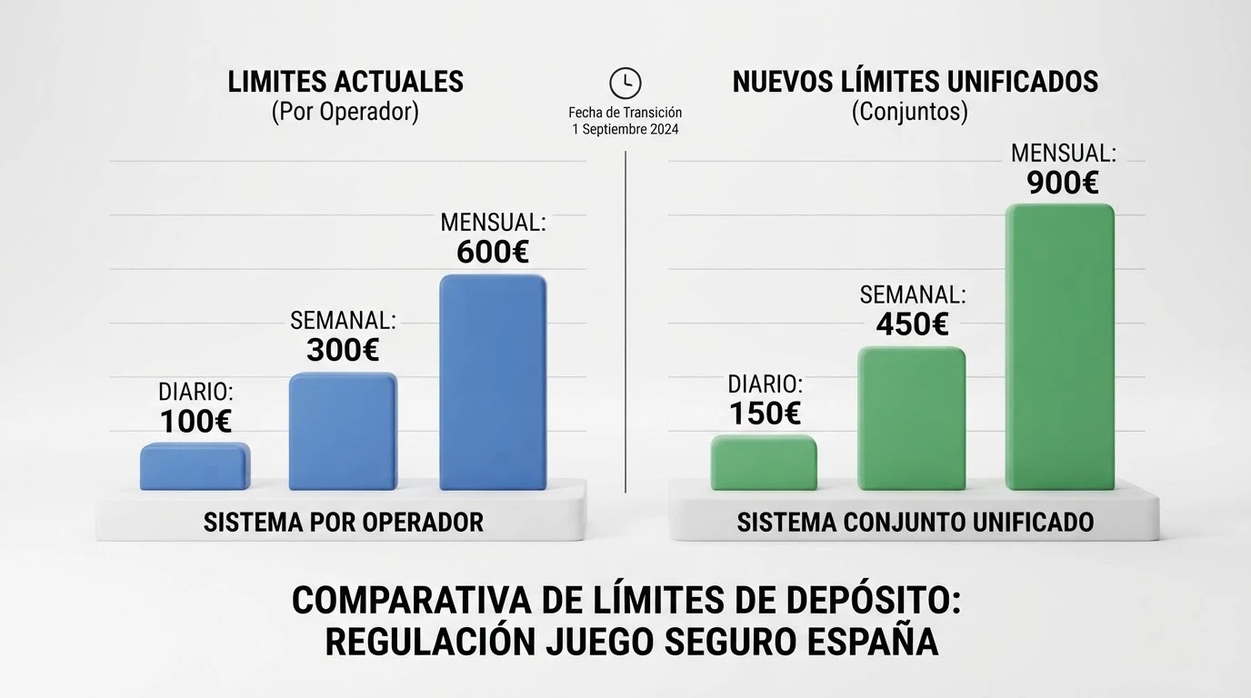 Gráfico comparativo con los límites actuales por operador y los nuevos límites conjuntos que introduce el RD 520/2026