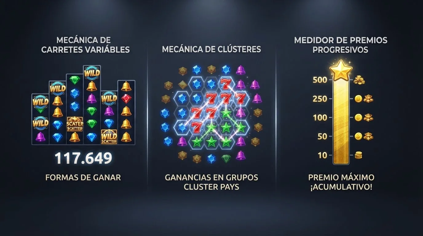 Infografía comparativa de las tres mecánicas de BTG con sus diferencias visuales