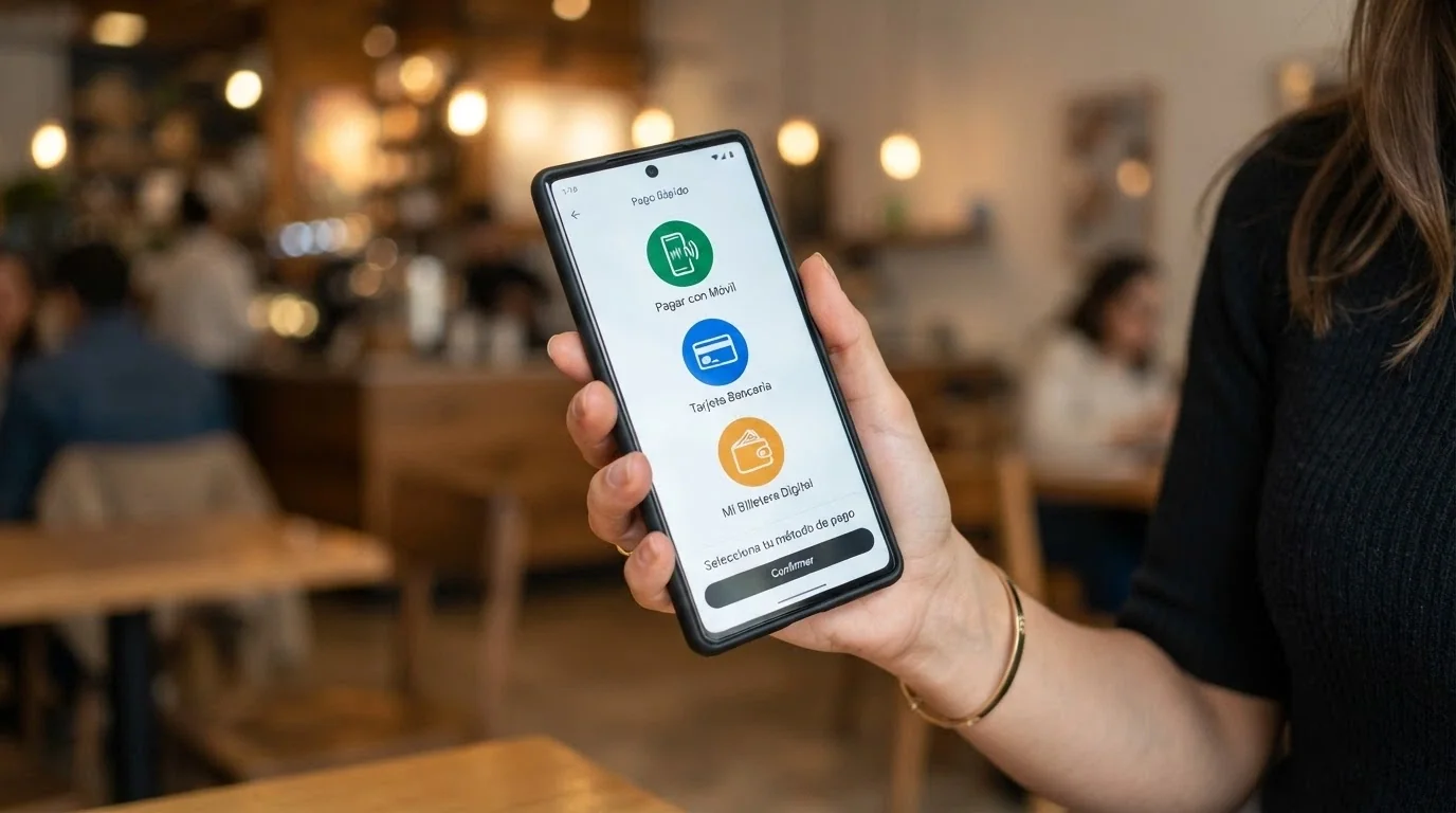 Teléfono móvil con la pantalla de ingreso de un casino donde se ven los iconos de Bizum, tarjeta bancaria y PayPal como opciones activas