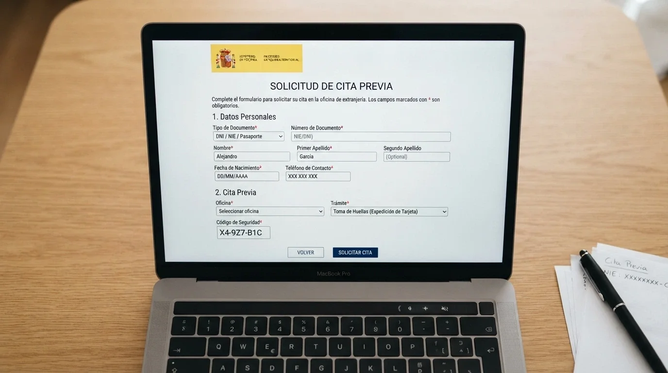 Pantalla de la sede electrónica de la DGOJ con el formulario de inscripción en el RGIAJ y el código SIA visible